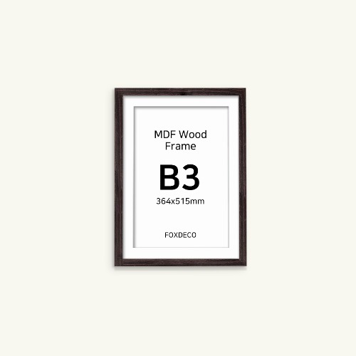 B3 + 매트 우드 액자 ( 7종류 + 매트지포함)